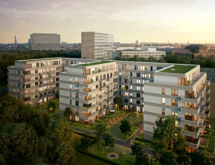 Helle 3-Zimmer-Neubauwohnung mit Balkon, zwei Bädern und Einbauküche — photo 1